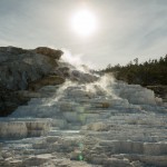 Les « Mammoth Hot Springs Terraces, » tout près de l'entrée nord du parc.