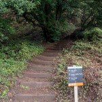 Le petit chemin que Matthieu a pris pour rejoindre la 3ème station de ravitaillement : seulement 500m, mais avec des escaliers la moitié du temps.