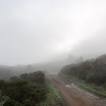En arrivant, l'Alta trail était encore dans le brouillard.