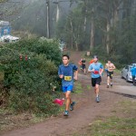 James, un ami de Laetitia (qui a fini la course en moins de 2h) est le premier (que l'on connaissait) à passer.
