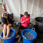 Sharon a eu une très bonne idée : si on faisait un bain de glace ?